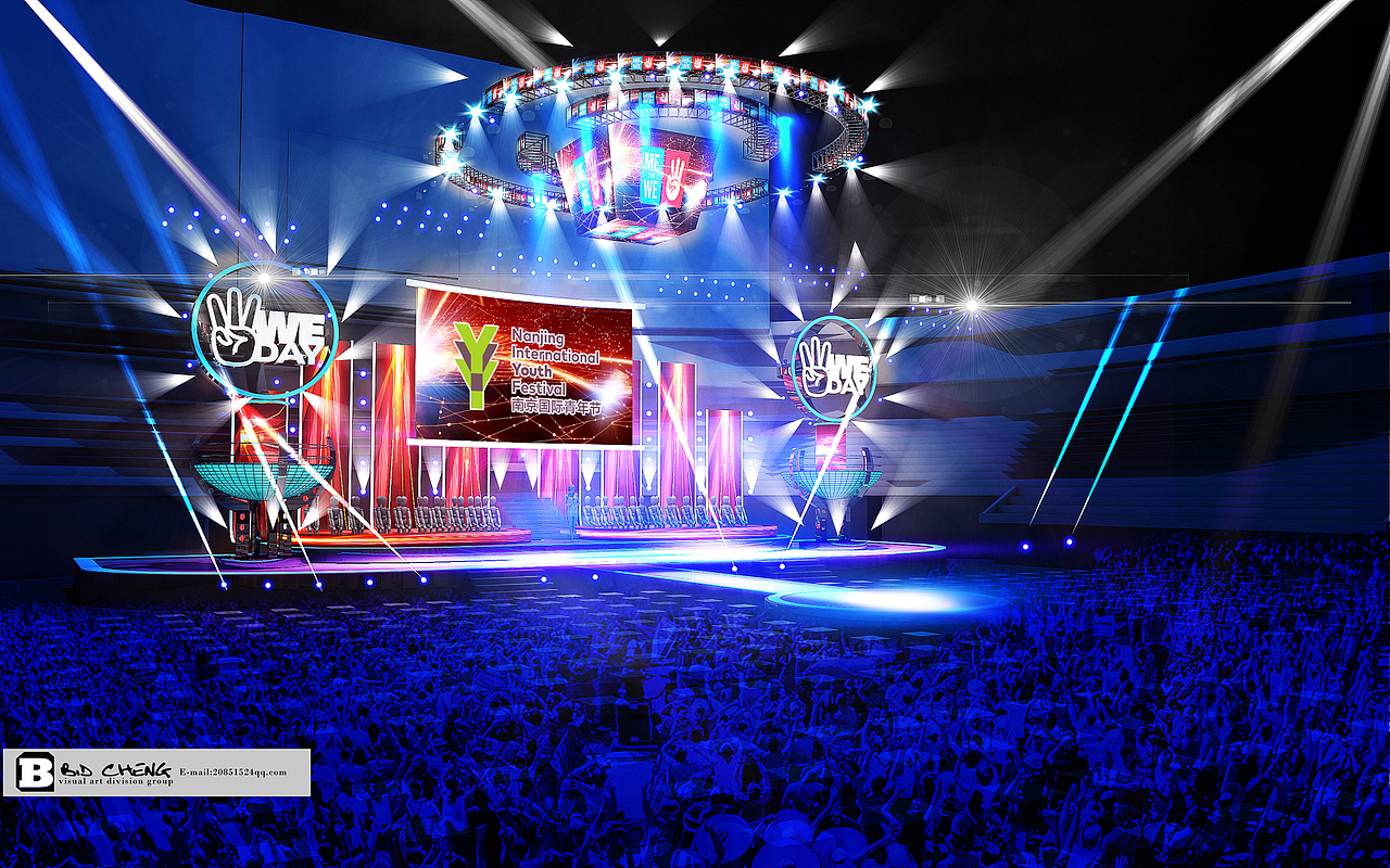 南京国际青年节闭幕式舞台设计（图ZMTUxNjU4NDky） - 舞台美术 - 站酷设计师廖亚承原创素材 - 站酷ZCOOL