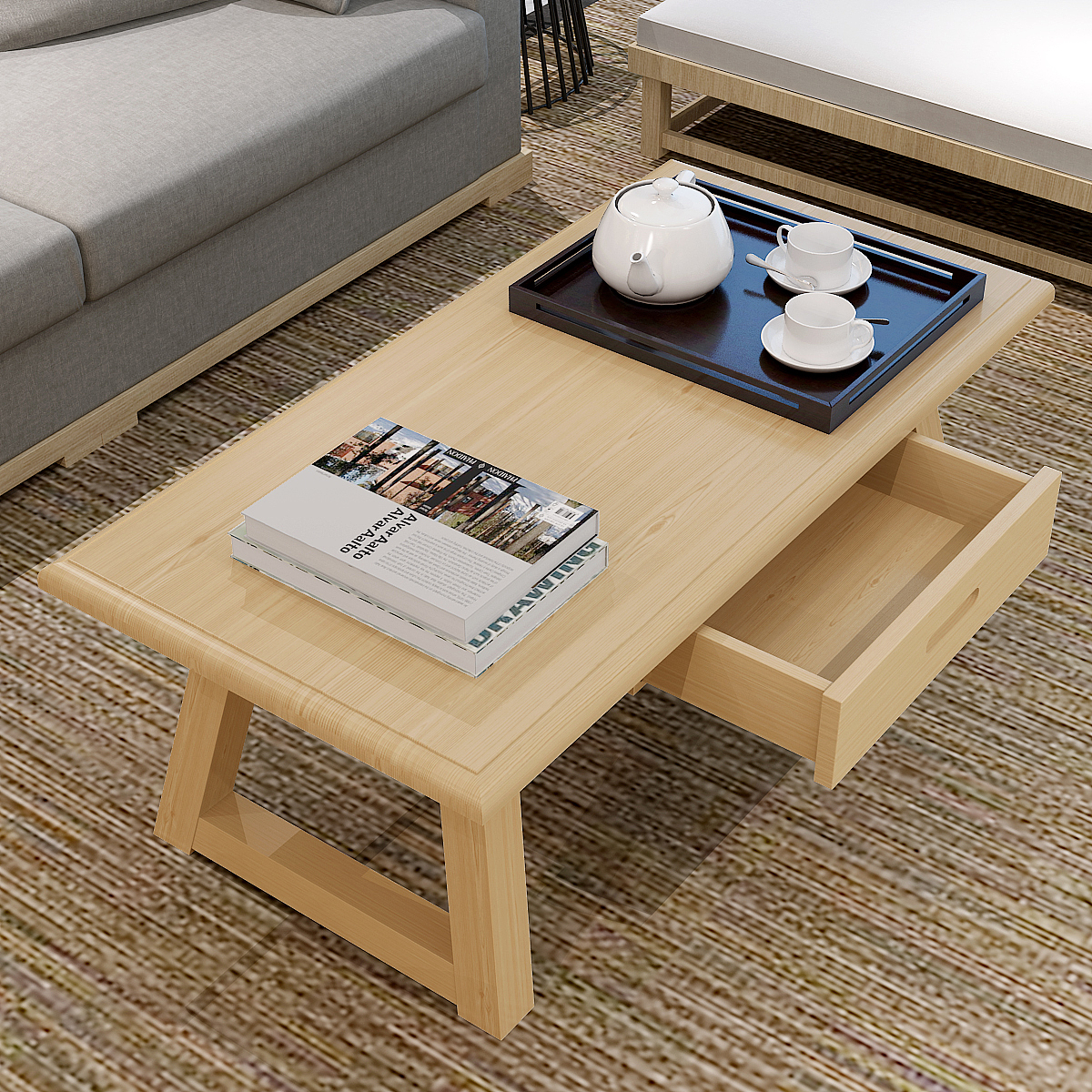 实木茶几电视柜（图ZMTEzNzQ5Njg4） - 生活用品 - 站酷设计师菜鸟刷子原创素材 - 站酷ZCOOL