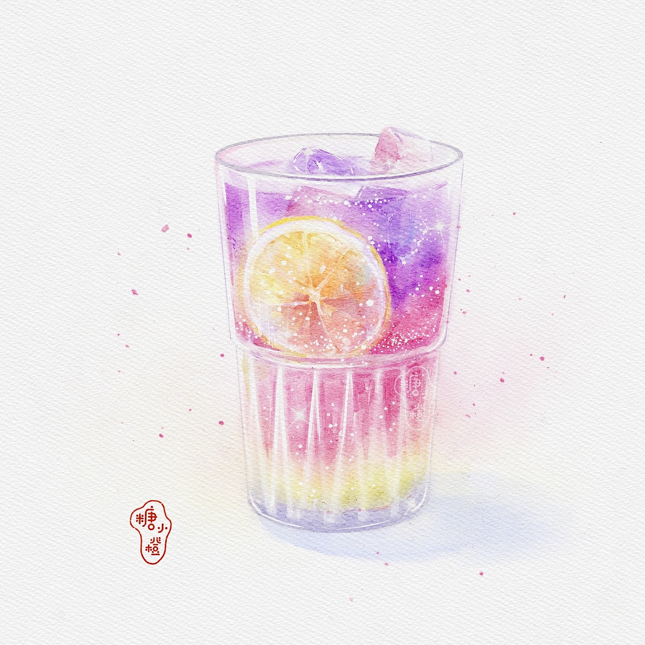 ipad水彩 冰饮系列 原创