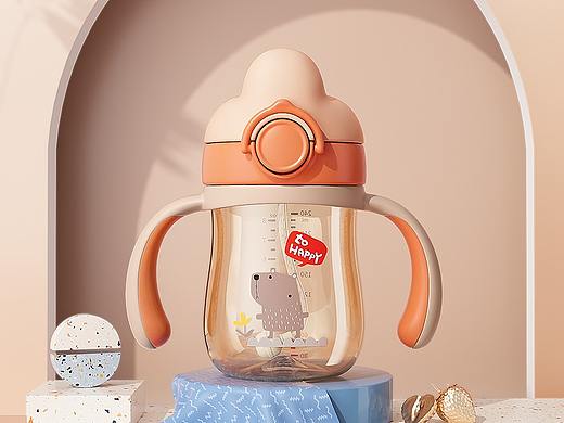 产品三维视频#儿童卡通饮水杯