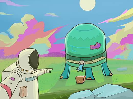 休假的宇航員（個(gè)人主頁-ZNTY2NDYwMTY=） - 藝術(shù)插畫 - 站酷設(shè)計(jì)師銘氏圖格原創(chuàng)素材 - 站酷ZCOOL