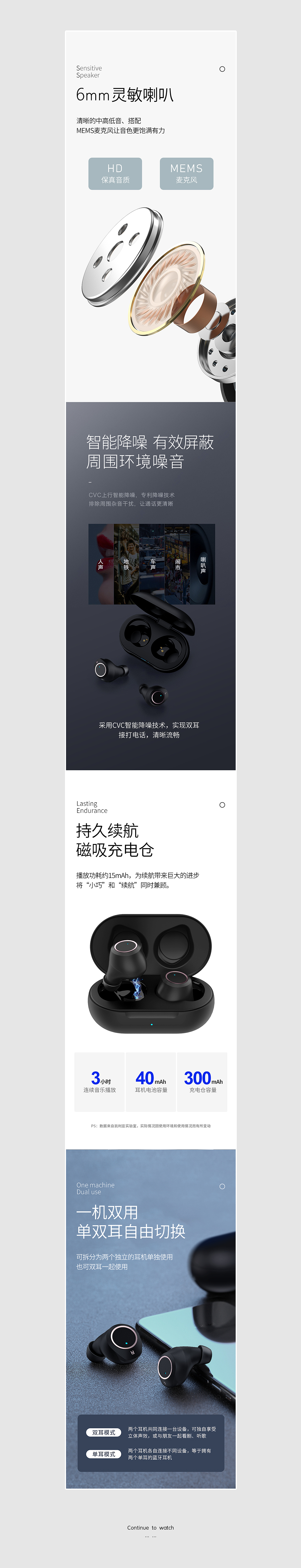 无线蓝牙耳机详情
