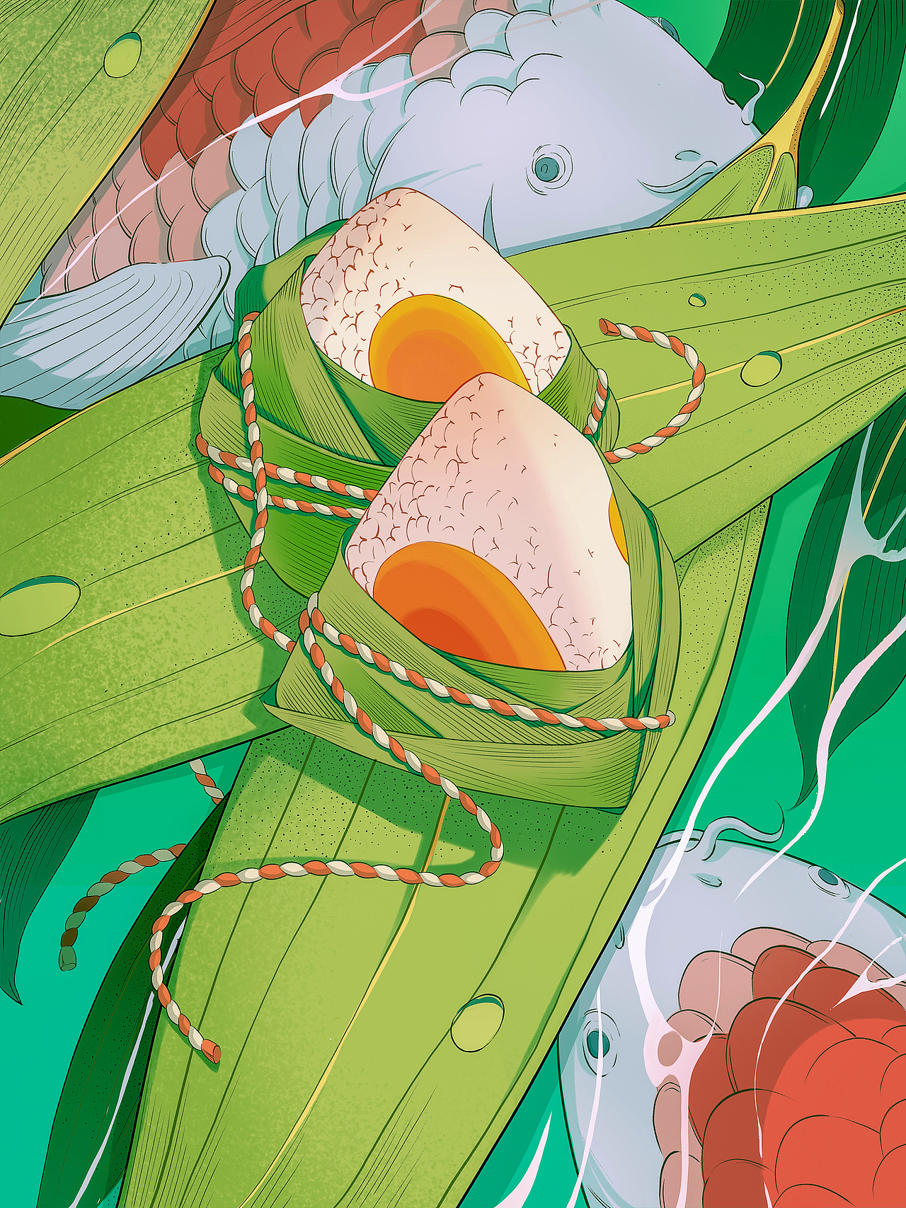 端午节 插画（图ZMjU4MTY3ODY0） - 商业插画 - 站酷设计师EETA19原创素材 - 站酷ZCOOL