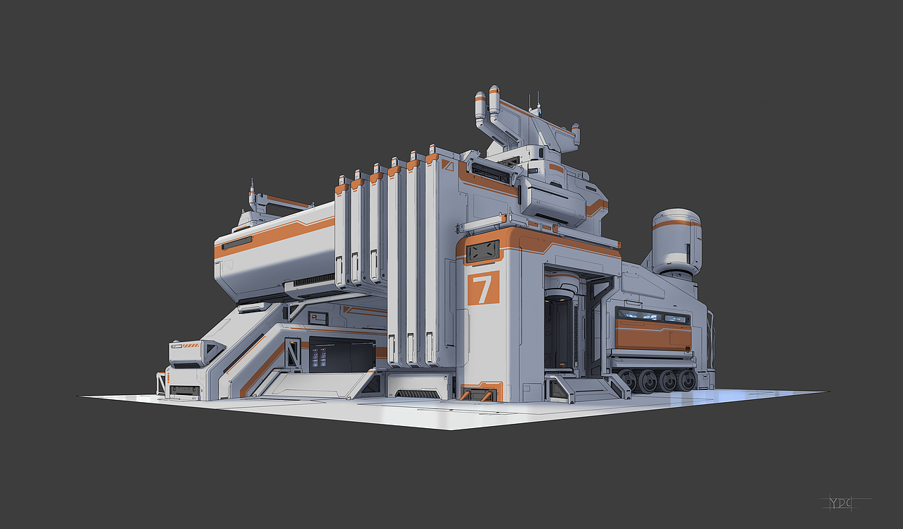 2018年完成的一套科幻建筑设定