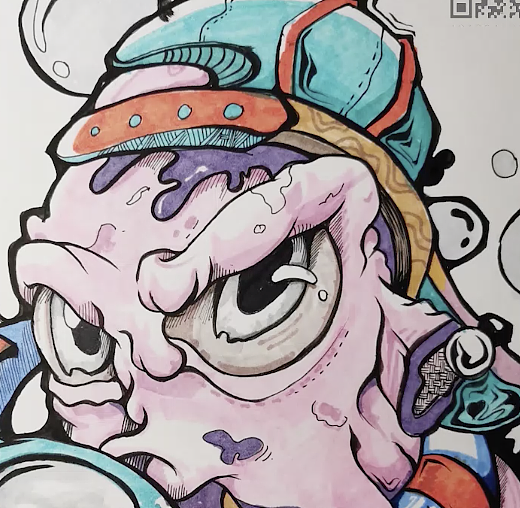 章鱼装饰画鲁美装饰画艺考设计考研设计