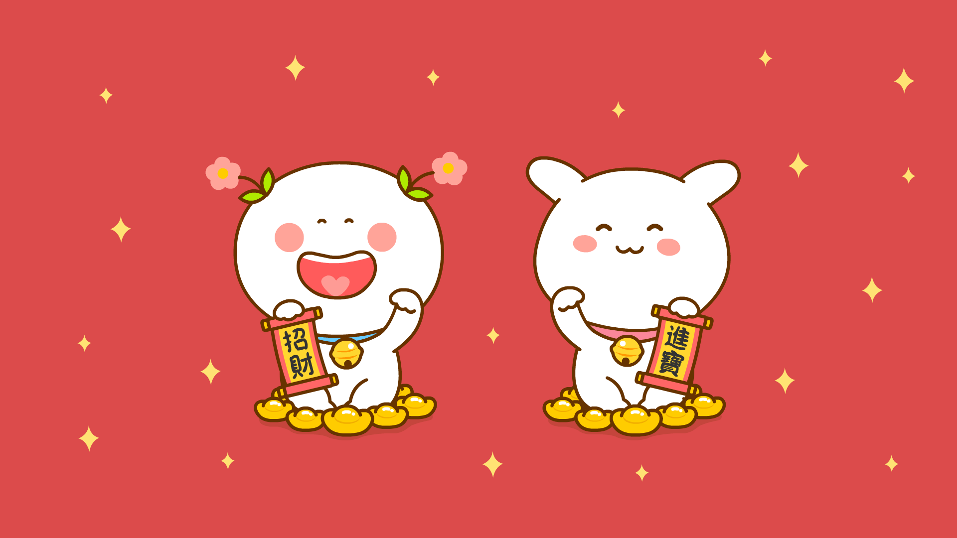 新年快乐~二花桃小仙