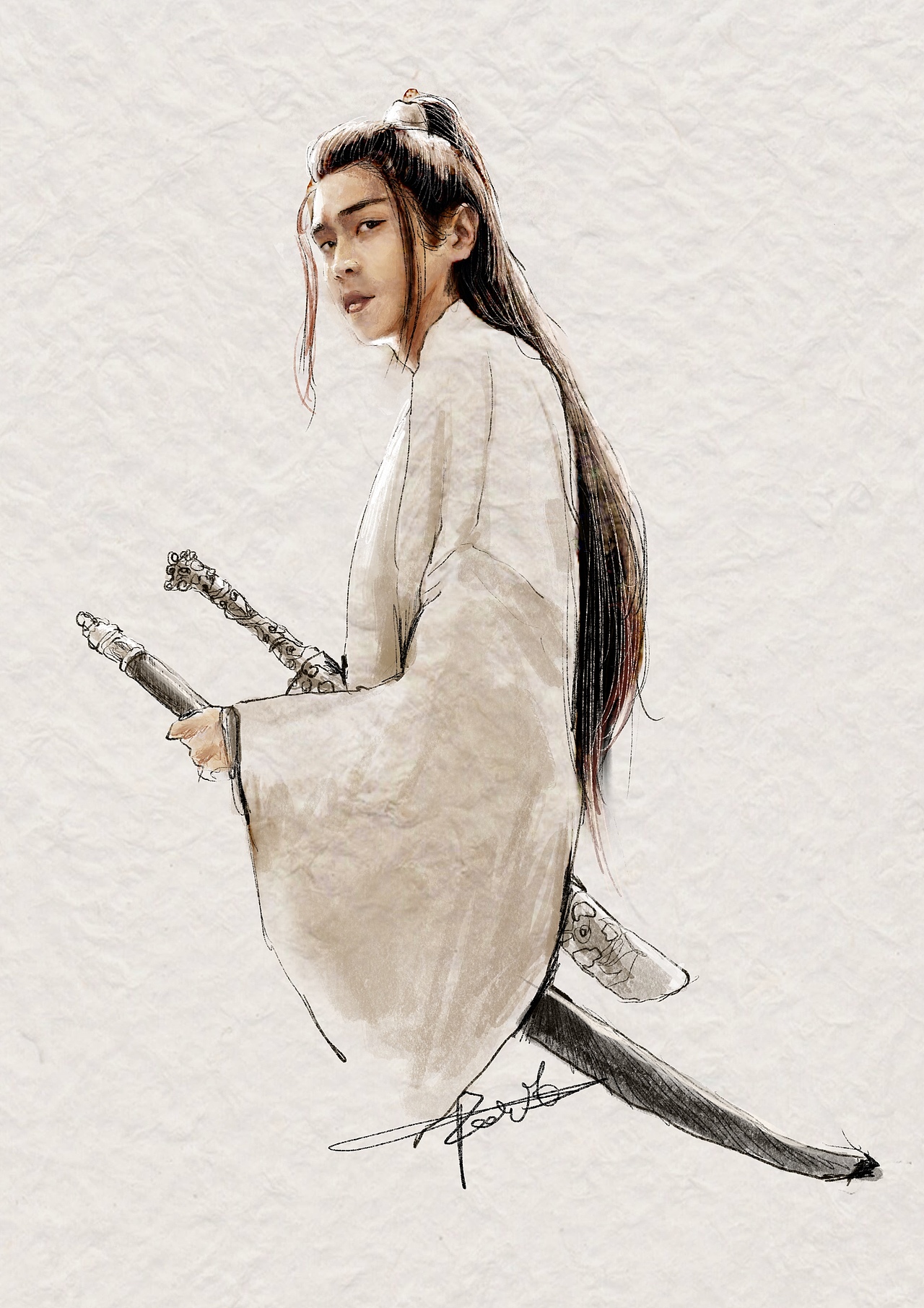 手绘 张若昀 徐凤年 雪中悍刀行