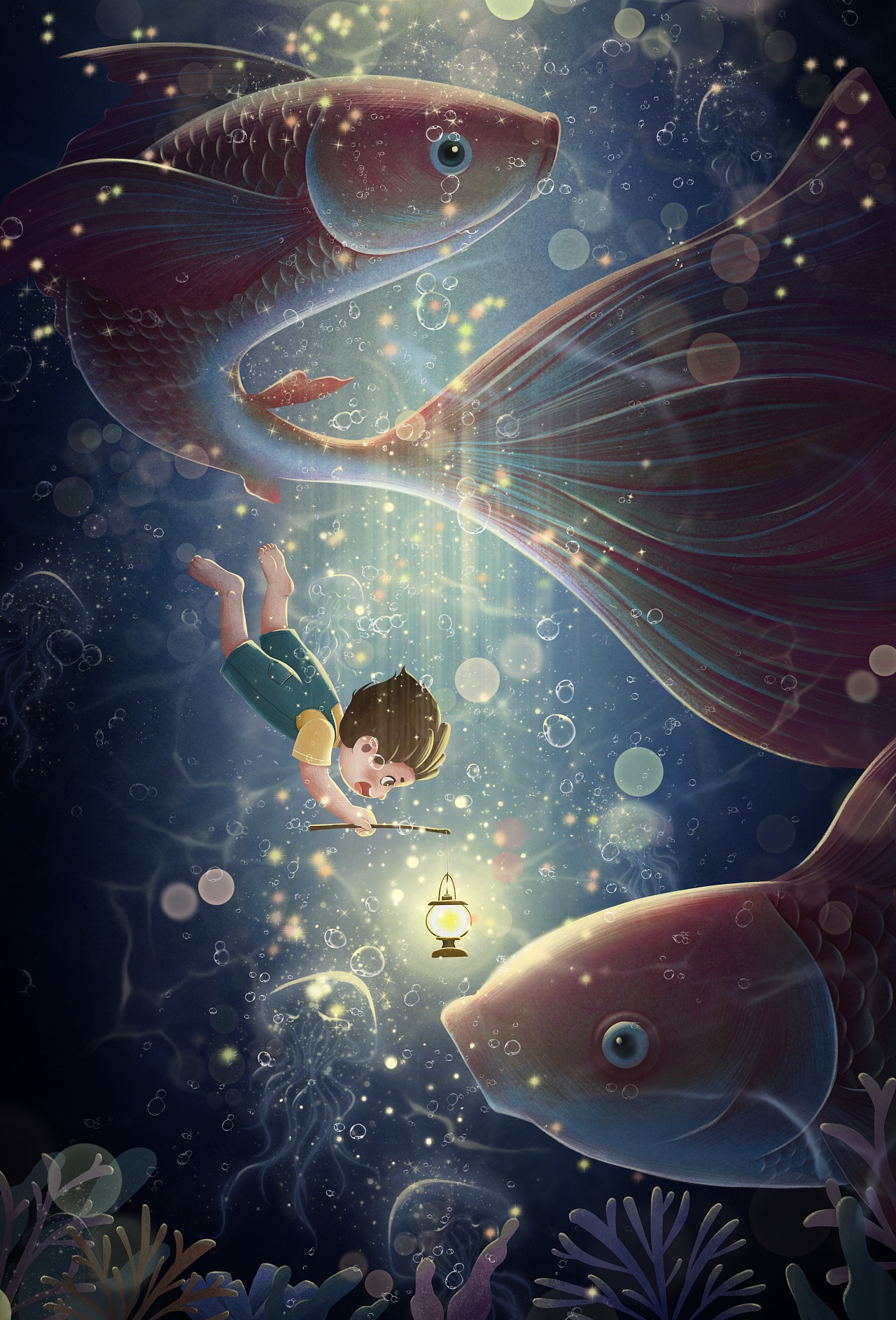 梦境碎片之海底探险|插画|儿童插画|舒心宝贝 - 原创作品 - 站酷