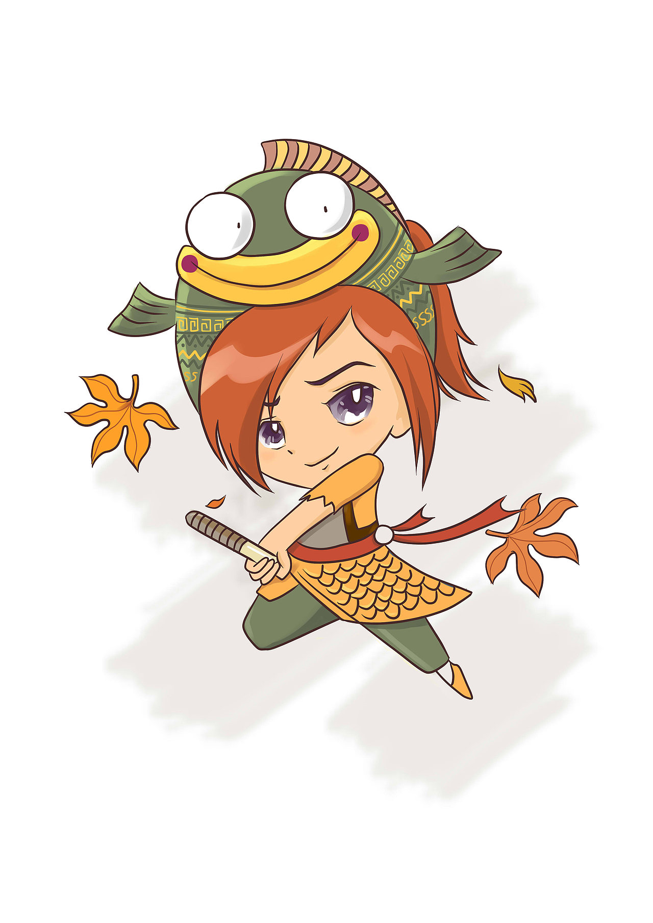 为餐饮品牌江小鱼画的扑克牌