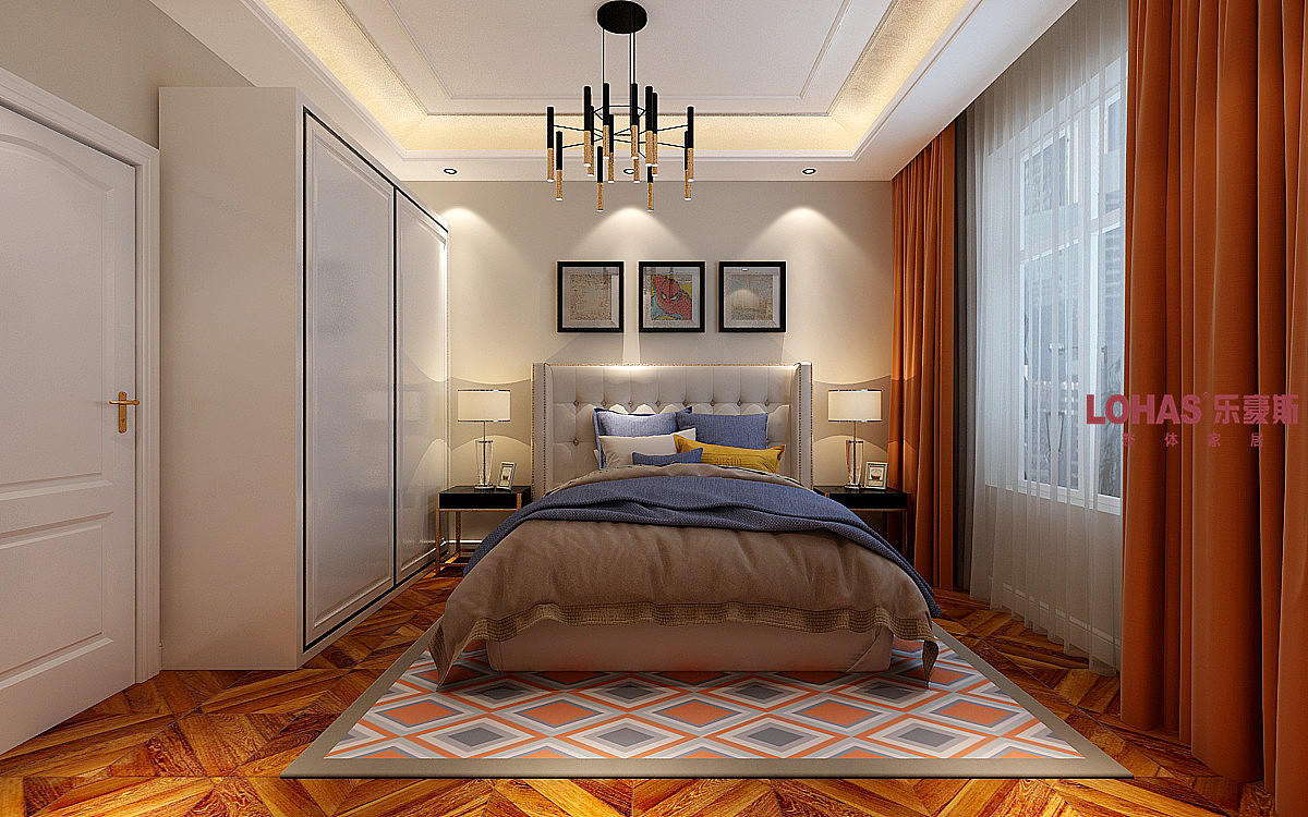 海马公园A区三室两厅装修设计|郑州乐豪斯孙海风作品