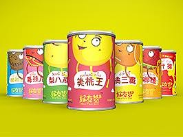 合肥插画工作室小小画笔——水果罐头包装设计