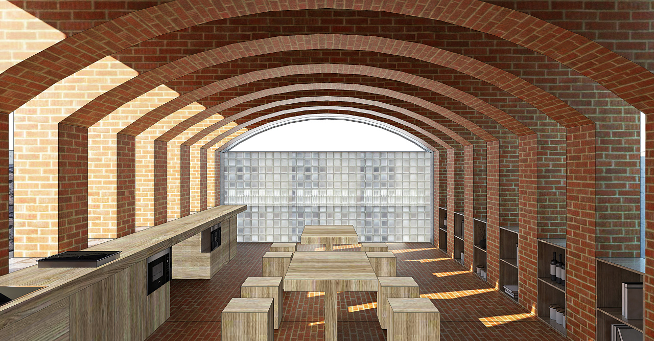 山东威海新建民宿砖拱屋