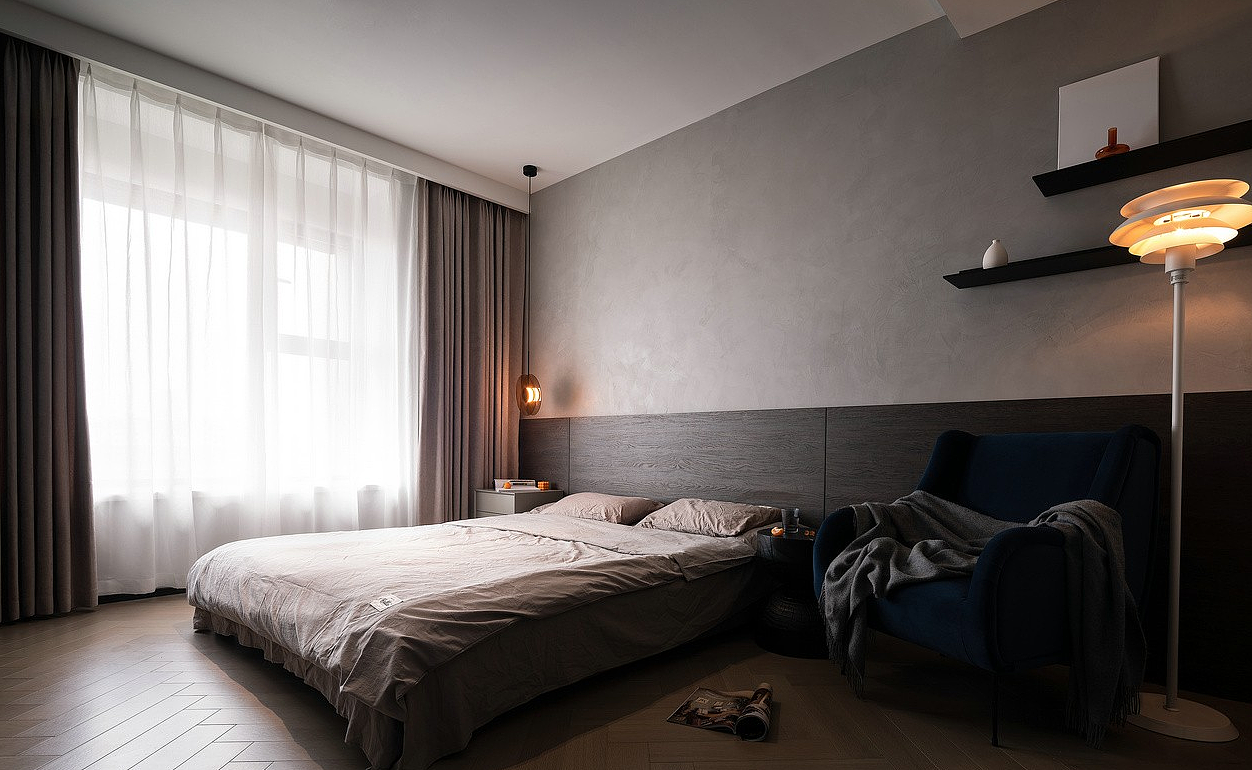 125㎡精装改造,用暗调来塑造空间质感