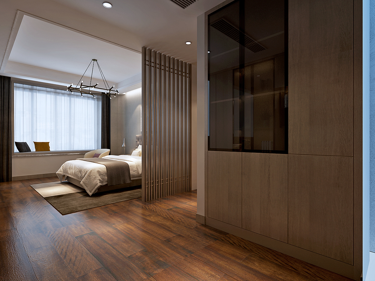 济南万泰装饰领秀城麓府190现代风格装修设计案例