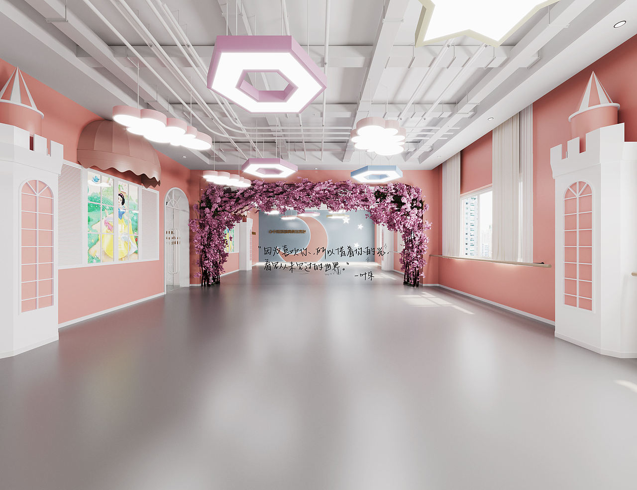 舞蹈培训教室/2022新的征程加油（图ZMjgzNjY0NTE2） - 商业空间设计 - 站酷设计师设计师叶宋原创素材 - 站酷ZCOOL