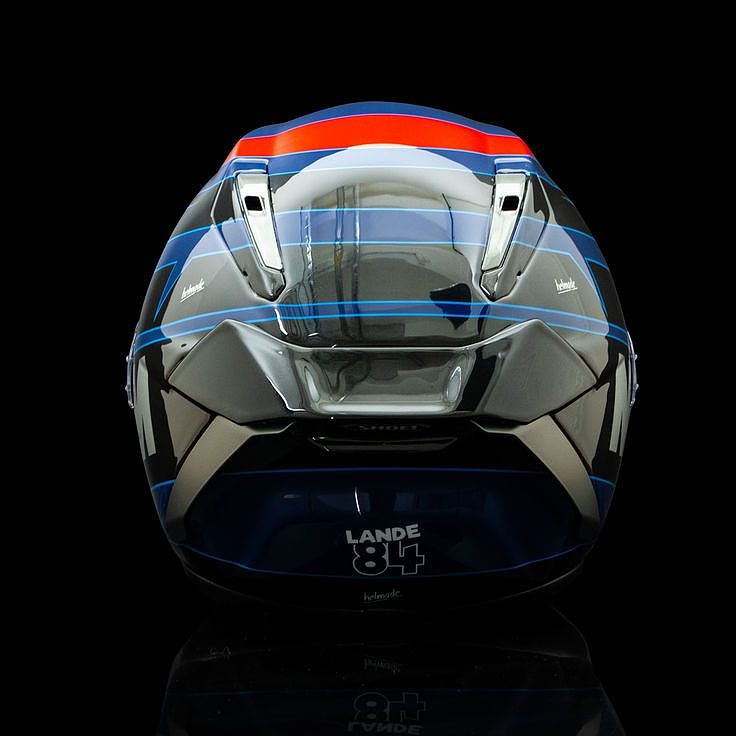 【头盔涂装彩绘】叠色风格-shoei头盔涂装BMW主题