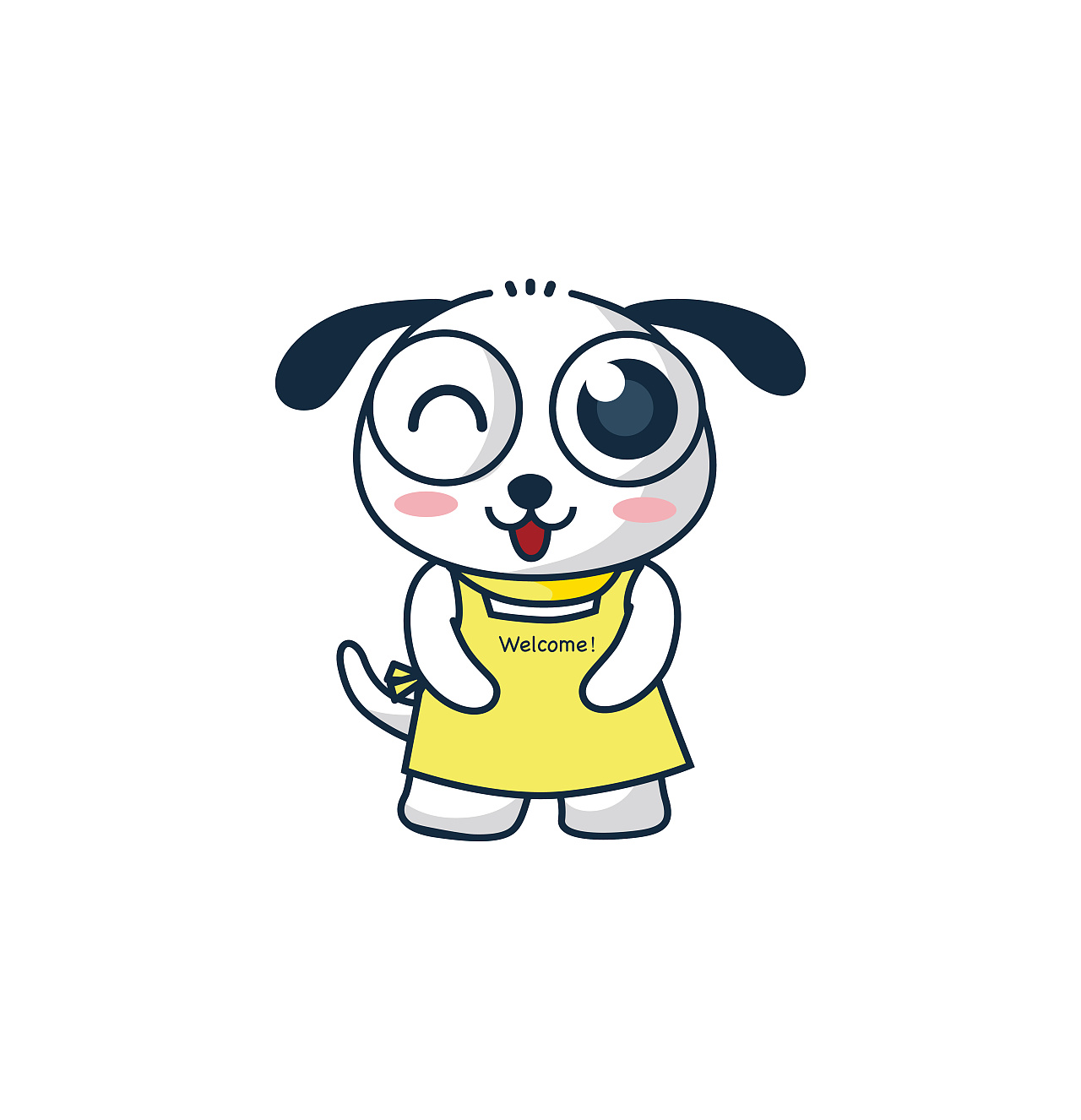 极汇购小狗卡通形象图形化