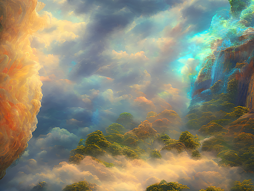 #站酷夢筆#玄幻 元素 云端 開始 八卦 五行 顏色（個人主頁-ZNjM3ODk0MzI=） - AI作品 - 站酷設(shè)計師付悠然原創(chuàng)素材 - 站酷ZCOOL