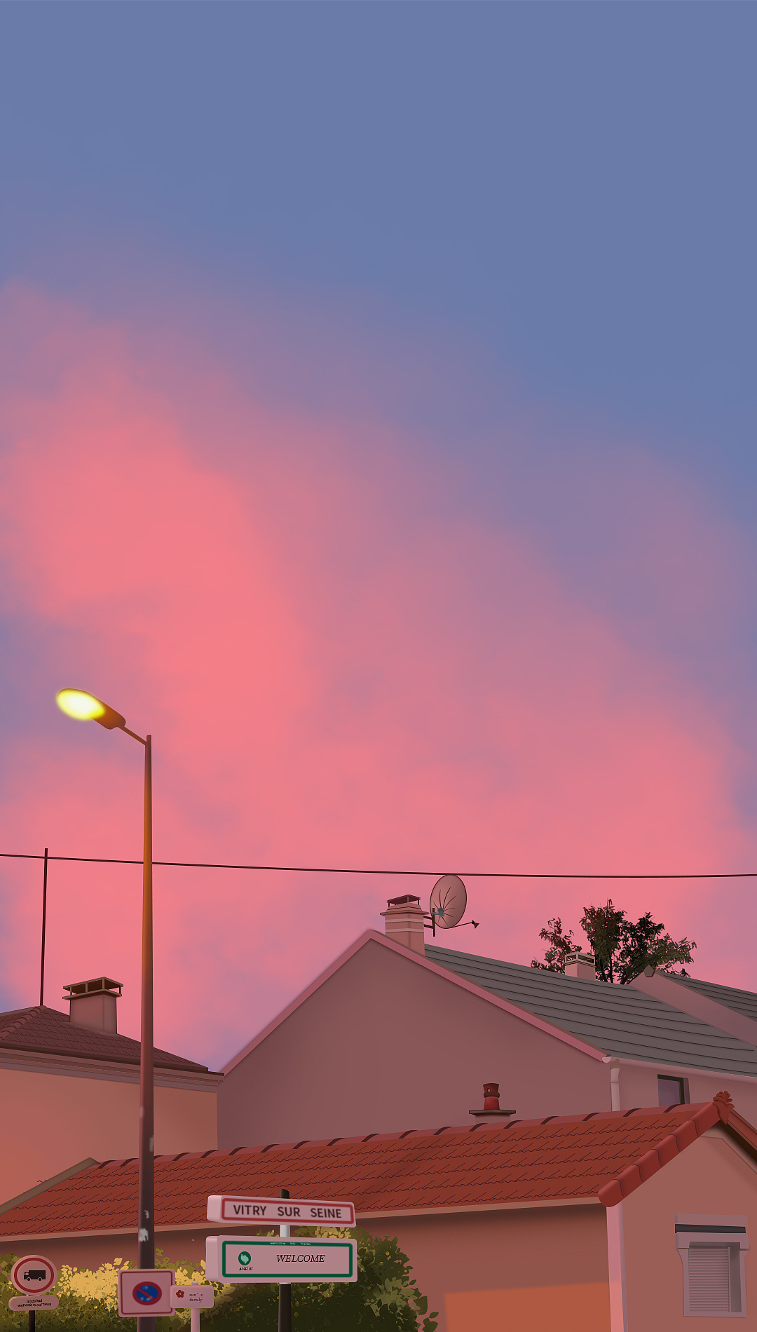 路灯下|插画|创作习作|木南君子_原创作品-站酷zcool