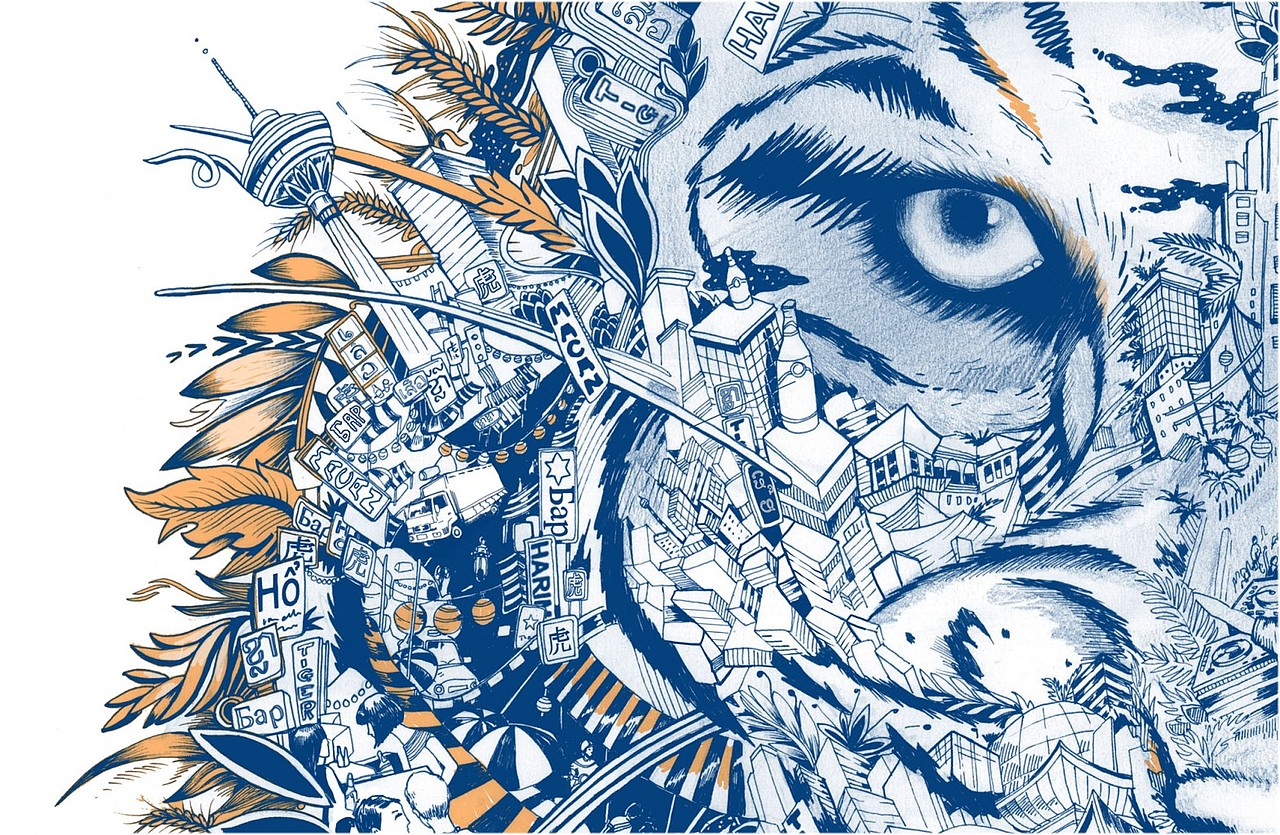 艺峰国际艺术家GWAW为著名啤酒品牌Tiger Beer设计（图ZMTk1NDM2MTk2） - 宣传物料 - 站酷设计师AG艺峰国际原创素材 - 站酷ZCOOL