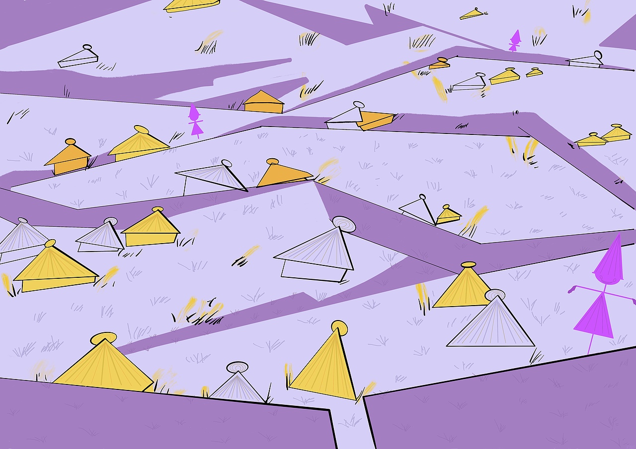 金黄的谷堆|插画|创作习作|云中杏蕊多_原创作品-站酷zcool