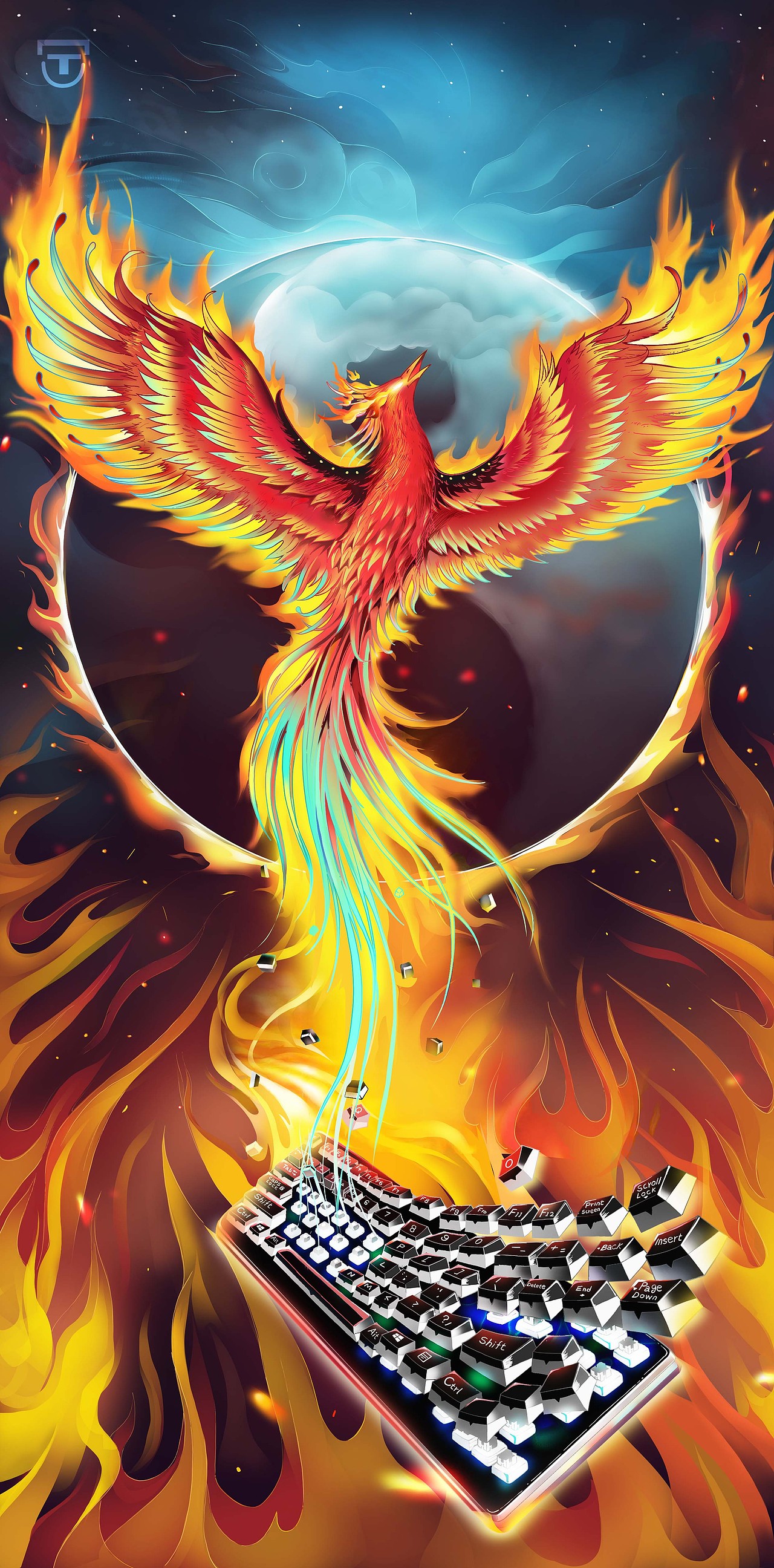 包装插画-火凤凰（图ZMjg0OTQwNjg0） - 商业插画 - 站酷设计师汤圆Hugo原创素材 - 站酷ZCOOL