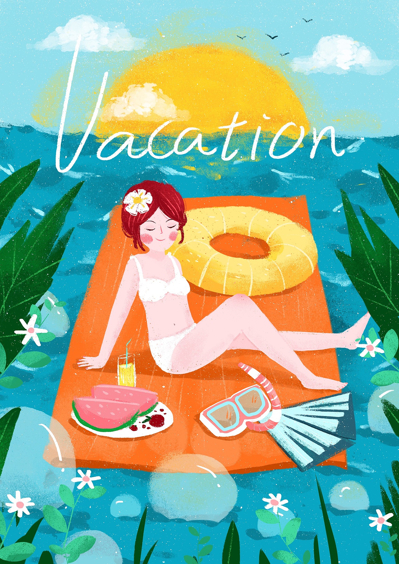 度假（圖ZMTU4NzA3Nzcy） - 藝術(shù)插畫 - 站酷設(shè)計(jì)師大炫原創(chuàng)素材 - 站酷ZCOOL