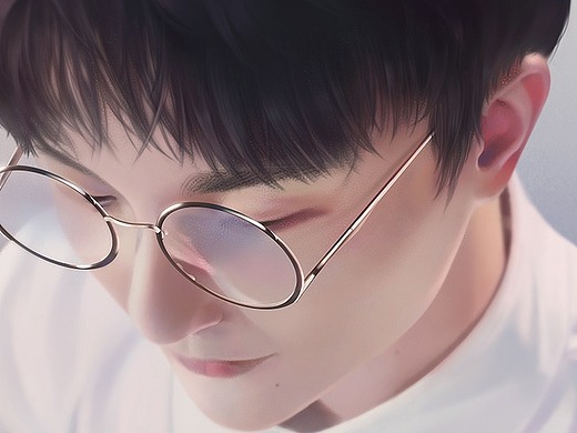 戴金丝眼镜的崽崽