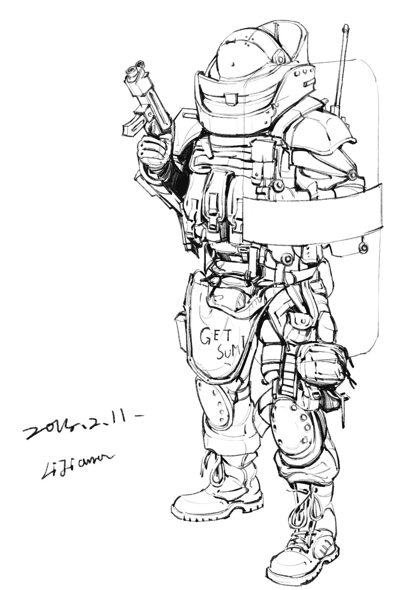兵人速写