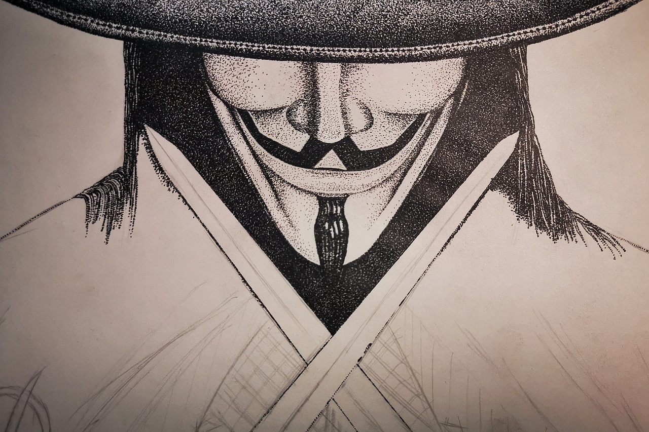 V字仇杀队（咔哆罗拉点画）（图ZMjA4MzM4OTIw） - 新锐潮流插画 - 站酷设计师shuiyao2000原创素材 - 站酷ZCOOL