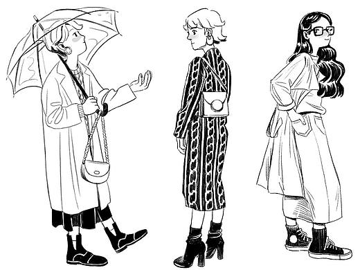 这段时间画的小姐姐们