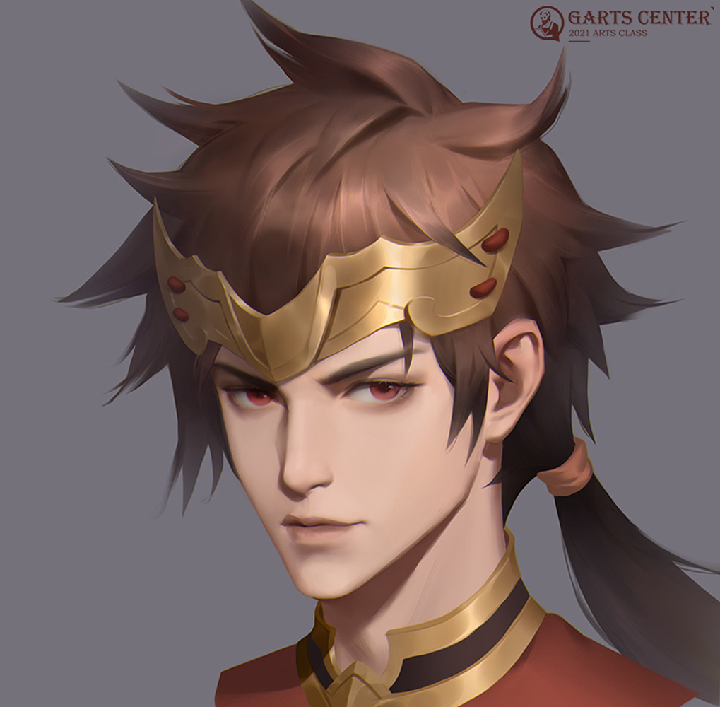 【匠人绘】基础班21春学生男性头像作业节选2|插画|游戏原画|匠人绘cg