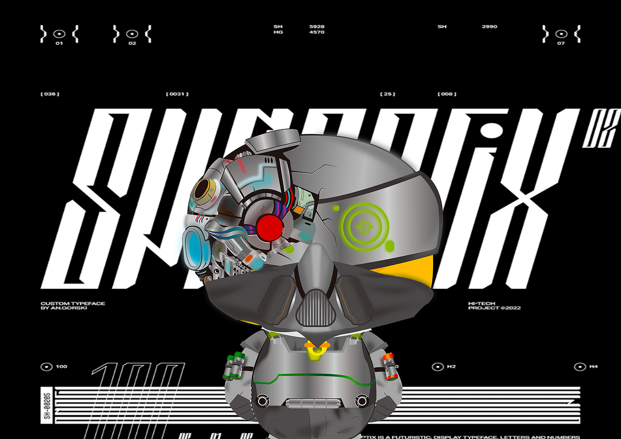 Adobe Illustrator 练习 赛博朋克ip形象