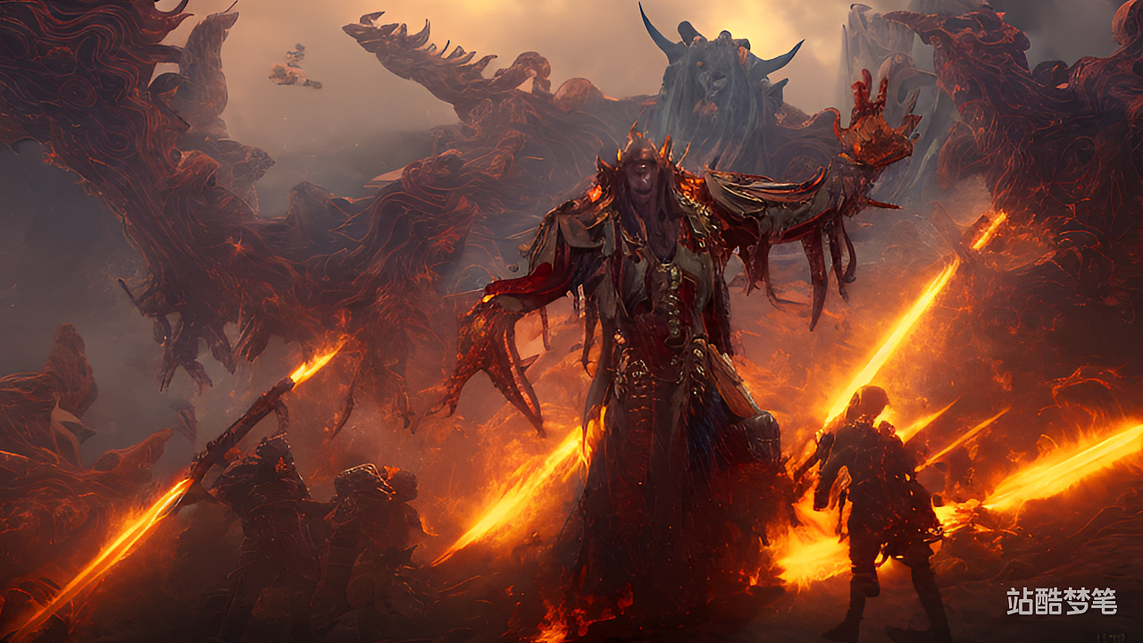 #站酷梦笔#克苏鲁大战魔兽（图ZMzI3MDc1Nzky） - AI作品 - 站酷设计师zoeming110原创素材 - 站酷ZCOOL