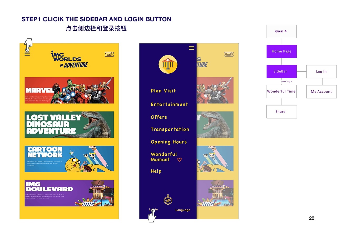 Dubai IMG World of Adventure theme park UX Design