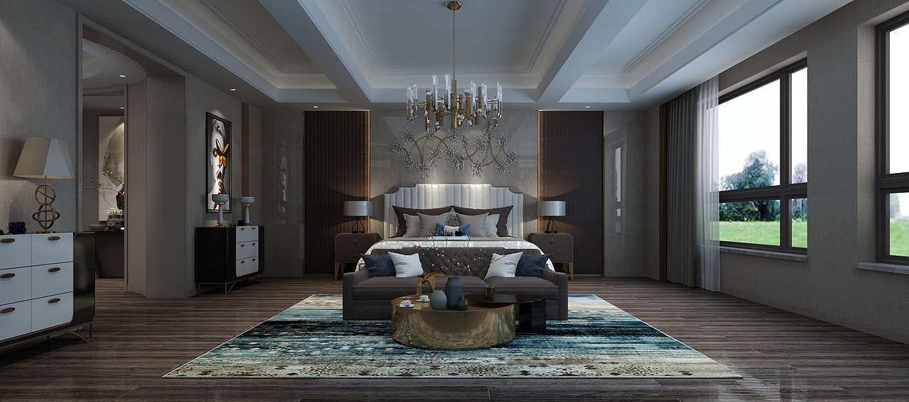 沈阳中海央墅800平时尚轻奢风格