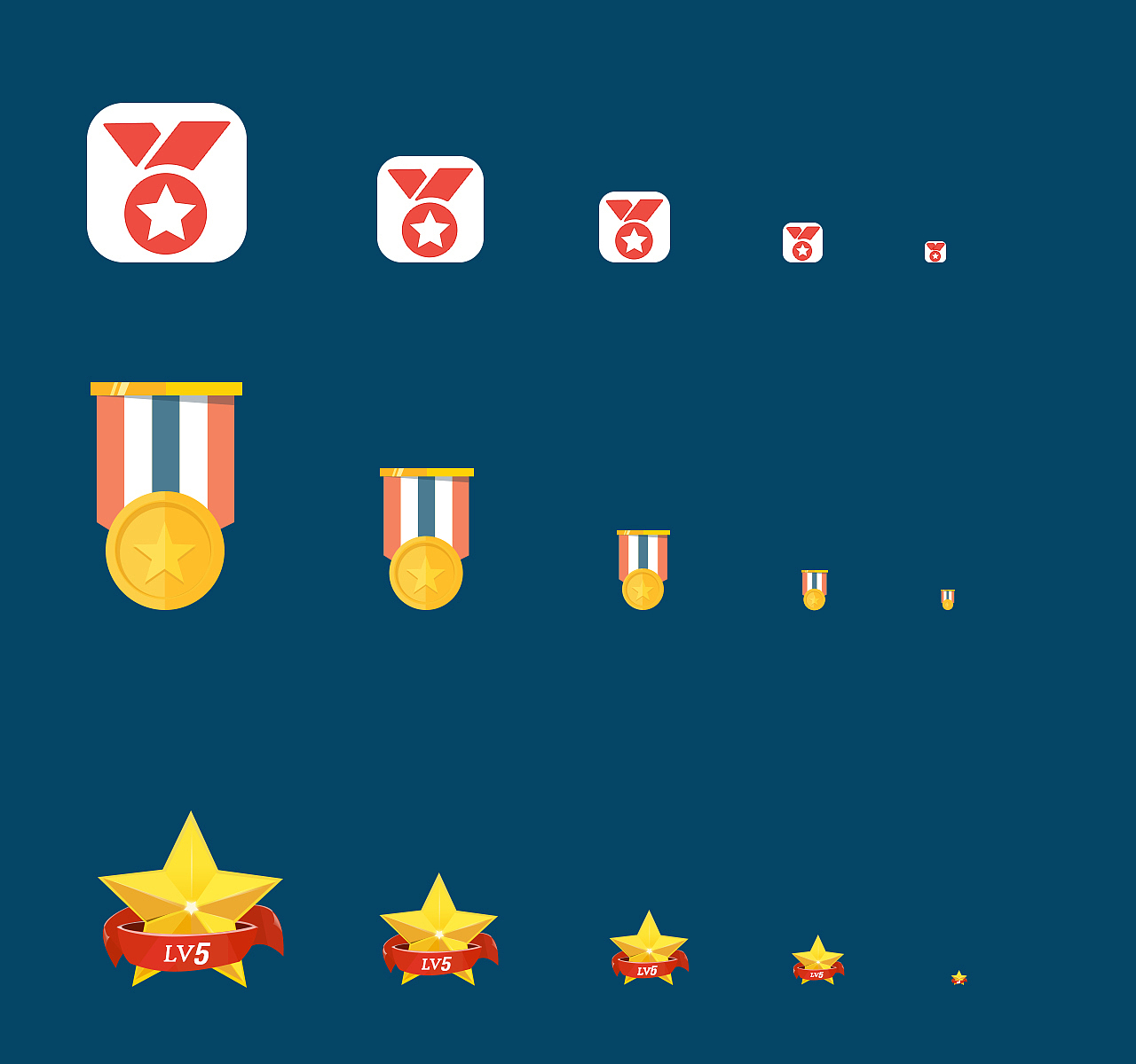 等級勛章（圖ZMjI2MzcxNzY=） - 圖標 - 站酷設計師老Man頭原創(chuàng)素材 - 站酷ZCOOL