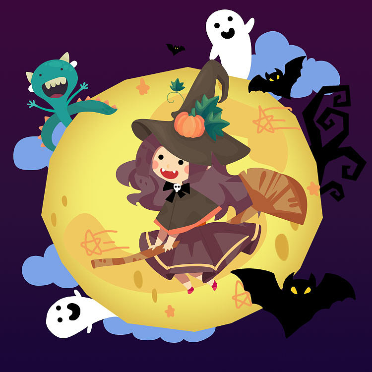 万圣节插画-by泰福to易燃（图ZMTMyMjQ3MTUy） - 艺术插画 - 站酷设计师RISE_xxx原创素材 - 站酷ZCOOL