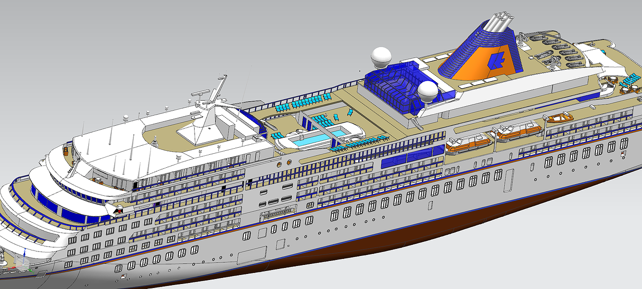 豪华游轮3维模型