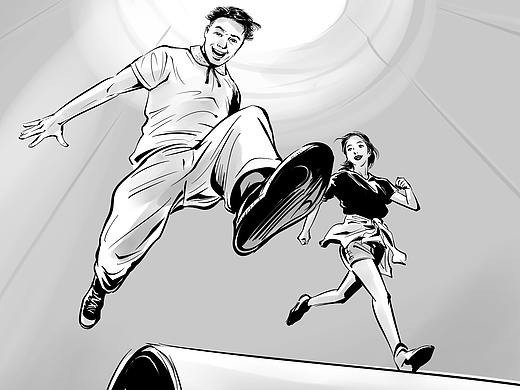 路虎KV黑白稿（个人主页-ZNDMwNzg3MDg=） - 商业插画 - 站酷设计师stoneartist原创素材 - 站酷ZCOOL