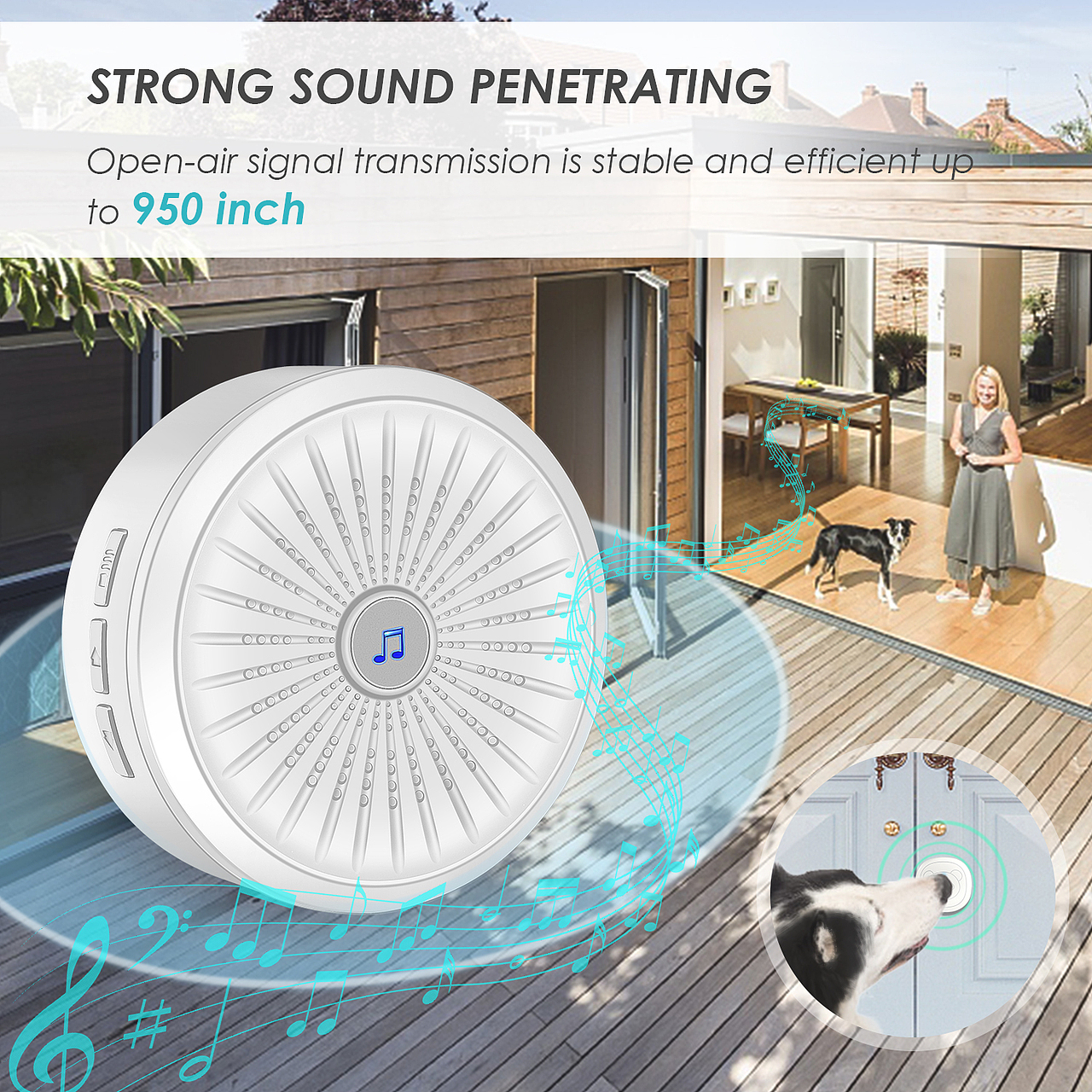 亚马逊产品拍摄-白色门铃