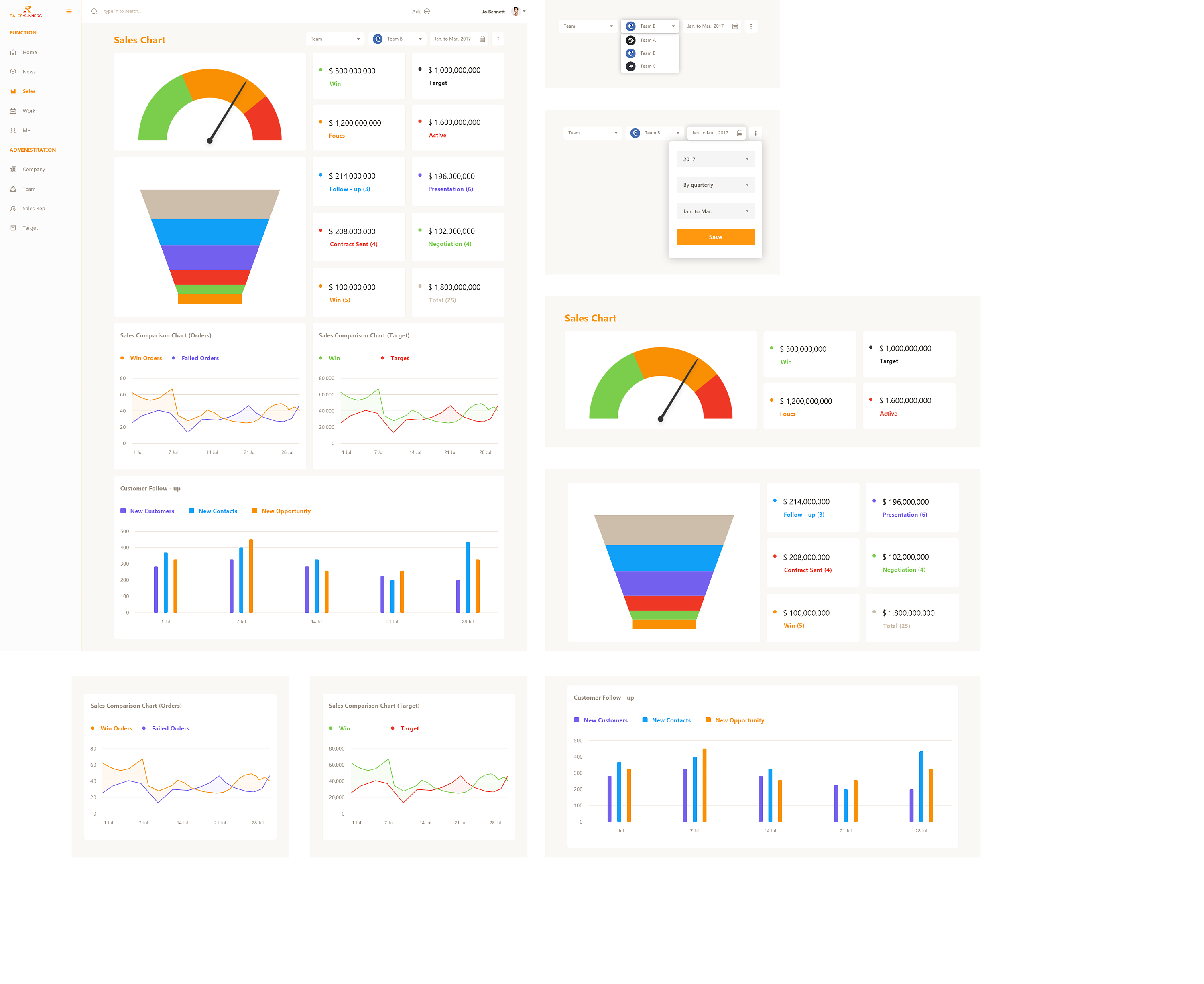 salesrunner项目 pc端ui界面