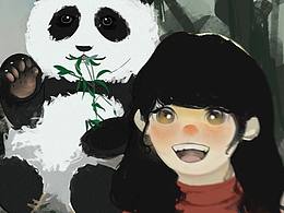 憨憨的大熊猫