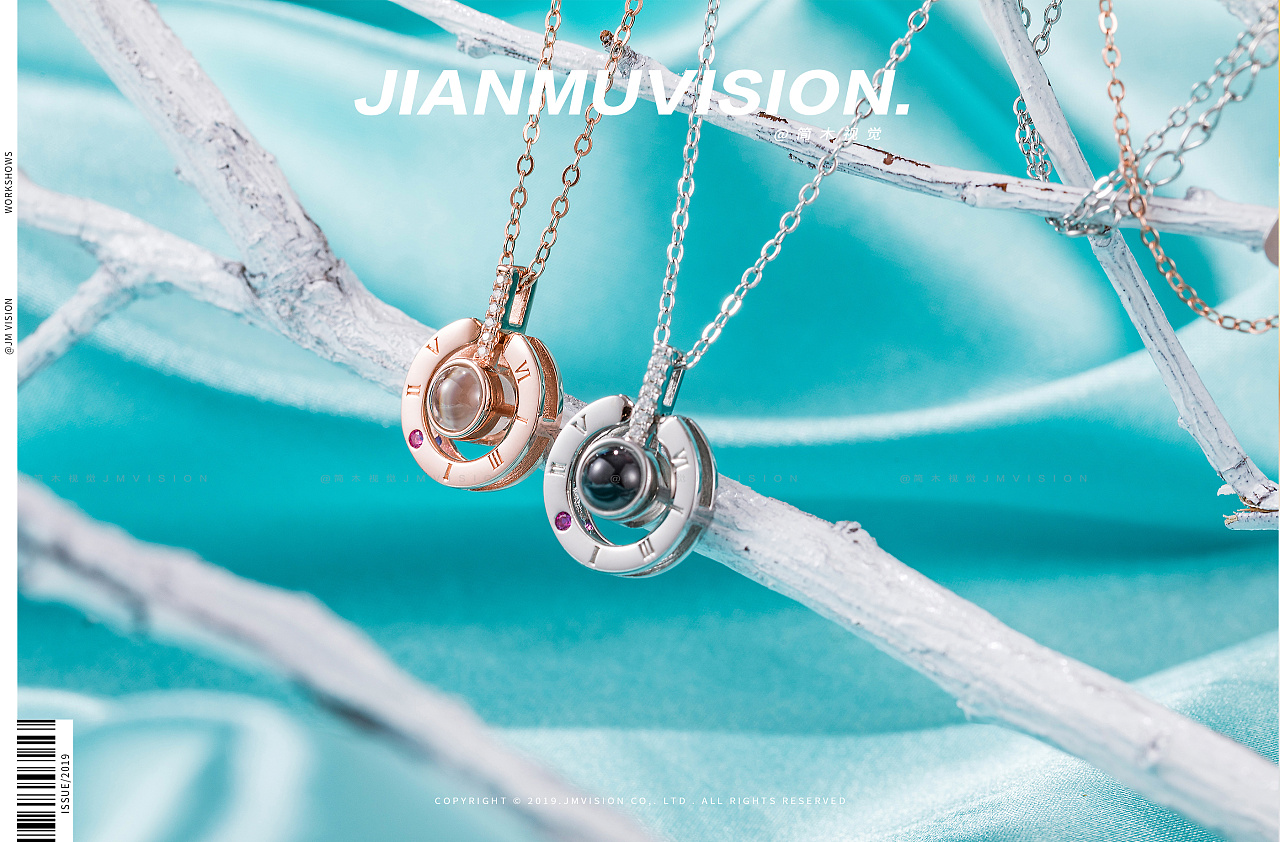 珠宝首饰饰品类 项链创意平铺拍摄 产品摄影 | 案例②