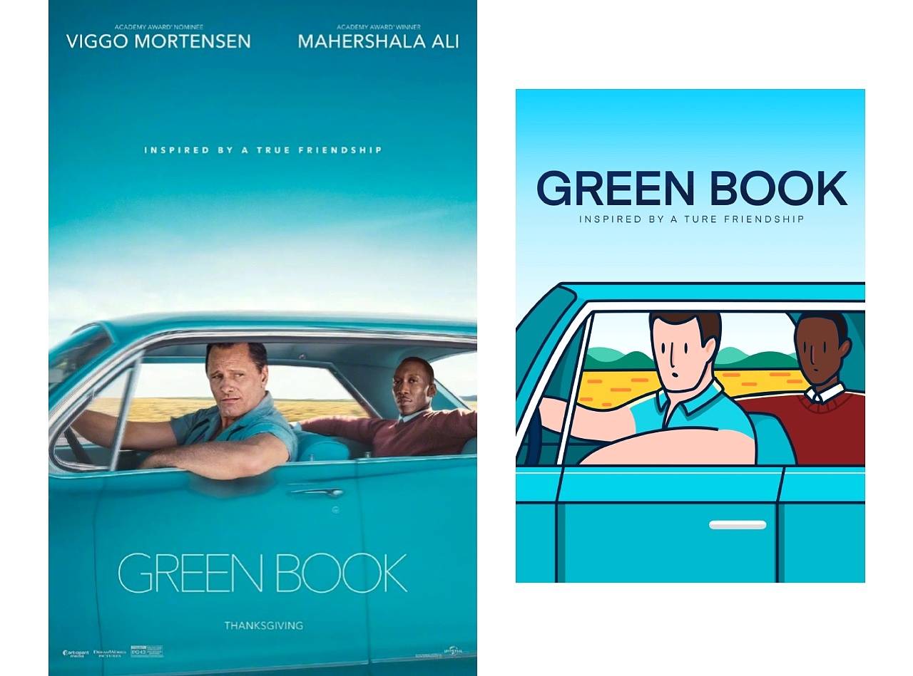 绿皮书插画“唯有勇气 才能改变人心”