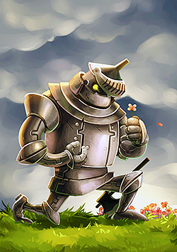 获得了心脏,柔软的铁皮人.