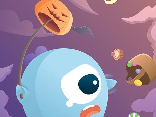 不给糖就捣乱~（个人主页-ZNDA2MzYzMDg=） - 商业插画 - 站酷设计师王粗俗原创素材 - 站酷ZCOOL