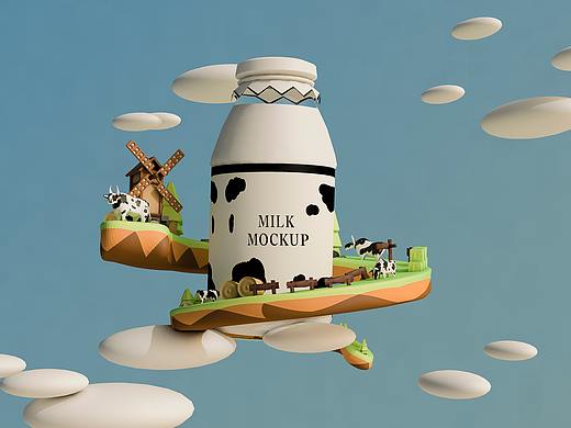 C4D:牛奶饮料设计