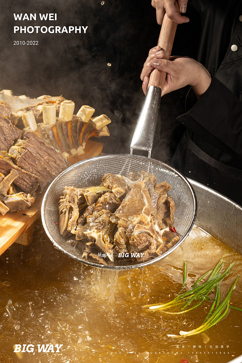 喝汤吃肉啃肋排 汤浓肉厚忒实在｜穆老六牛店×BIG WAY（图ZMzIzMDg5MTc2） - 美食摄影 - 站酷设计师玩味拾光原创素材 - 站酷ZCOOL