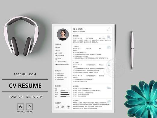 财务会计简历模板设计